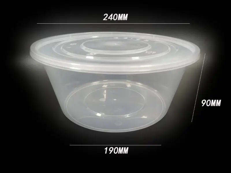 3000ml PP injection-molded bowl-style food container